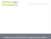 Tablet Screenshot of district5foundation.org